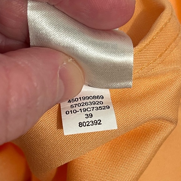Chico’s No-Iron Tie-Front Button Down 3/4” Sleeve Shirt Size 0,4/6,S Cantaloupe - Picture 6 of 9